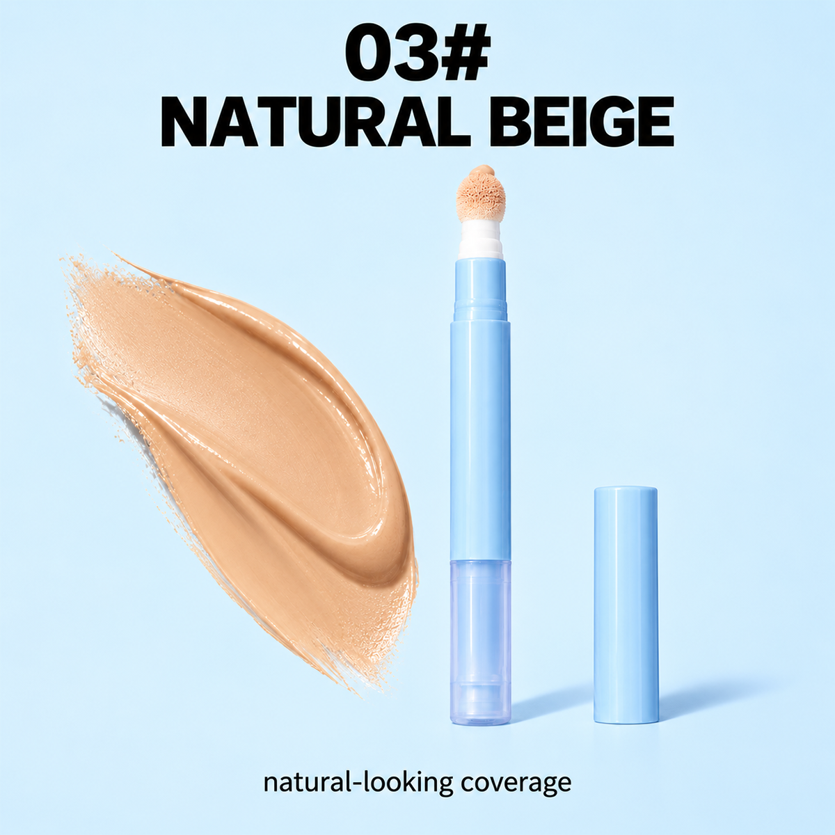 Hydrating Cream Concealer Pen – Sponge Applicator, Matte Finish, Brightening