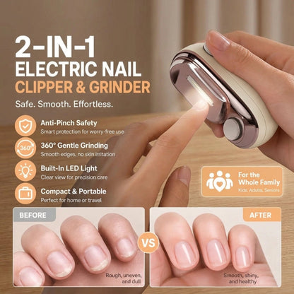 2-in-1 Smart Electric Nail Clipper & Polisher
