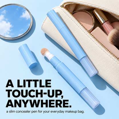 Hydrating Cream Concealer Pen – Sponge Applicator, Matte Finish, Brightening