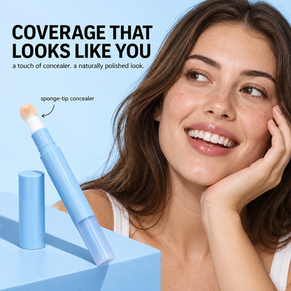 Hydrating Cream Concealer Pen – Sponge Applicator, Matte Finish, Brightening