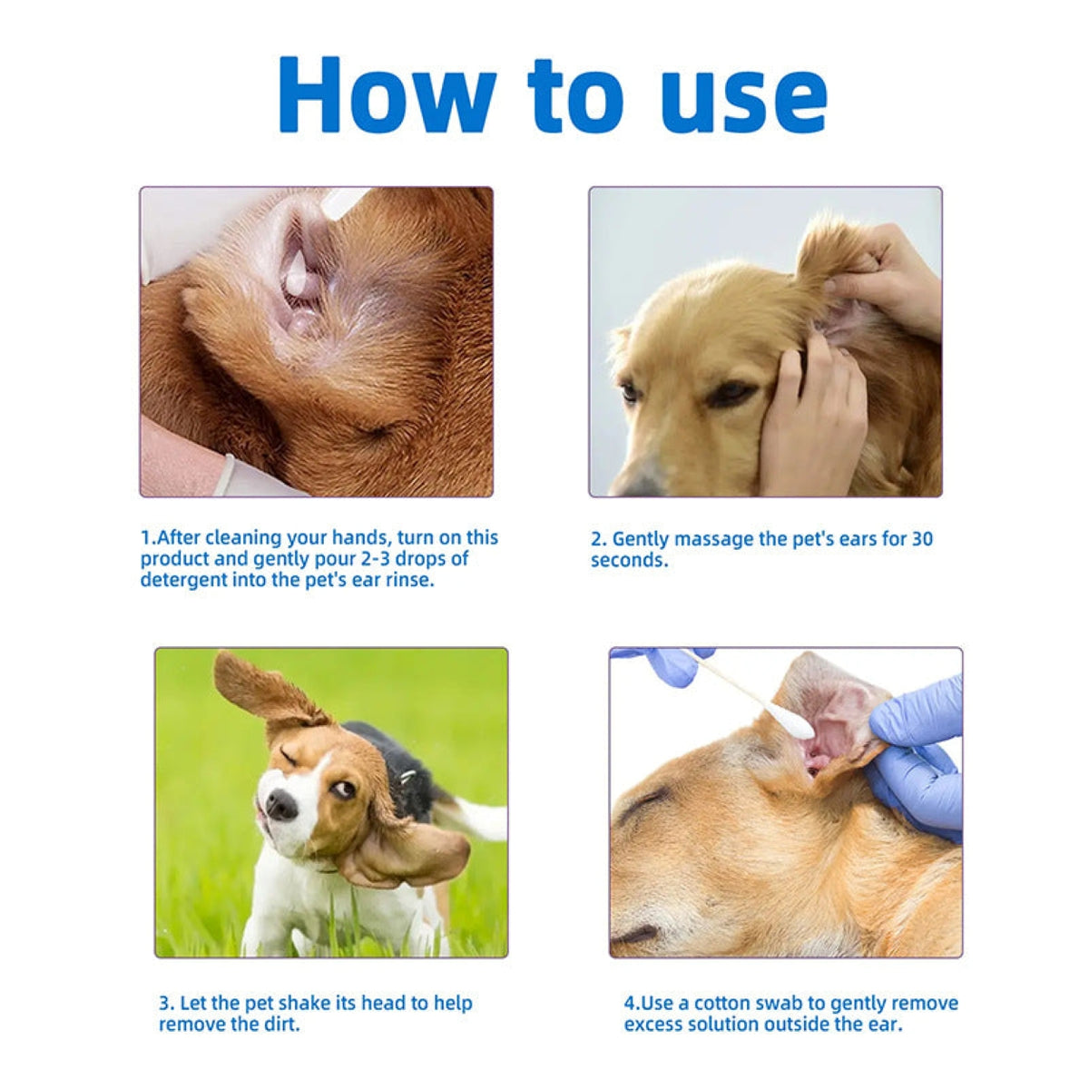 Pet ear cleaning solution
