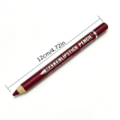 12Pcs Matte Lip Liner With Sharpener Set Waterproof Smudgeproof Precise Contour Lipstick Pens